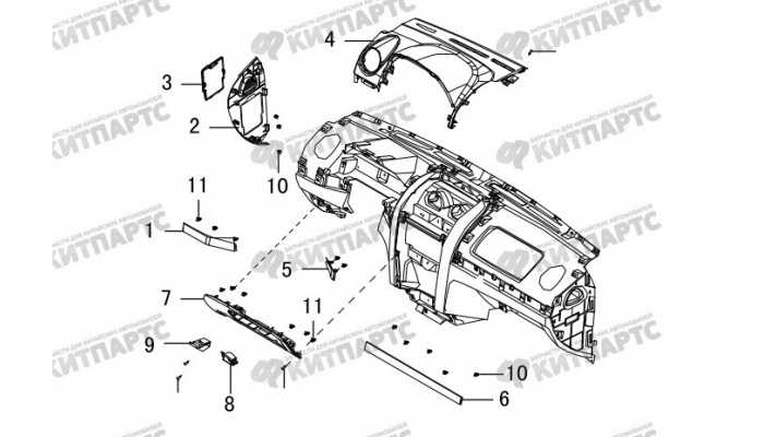 Накладка панели приборов Great Wall Hover H3 New