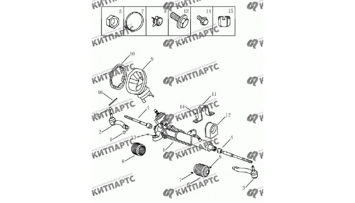 Рейка рулевая Geely Emgrand (EC7)