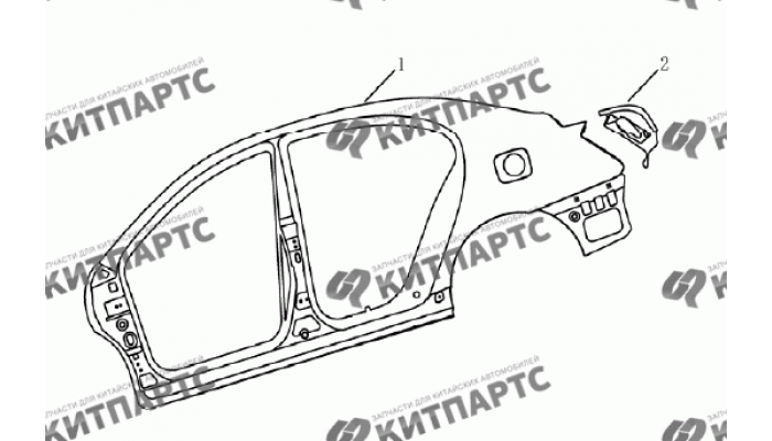 Боковина кузова (седан) Geely Emgrand (EC7)